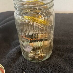 Ribbed Glass Jar with Lid